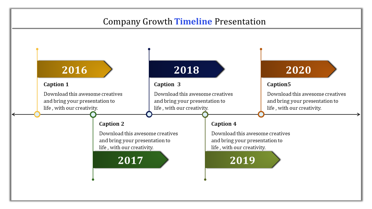 Free - Download Timeline PowerPoint Template For Company